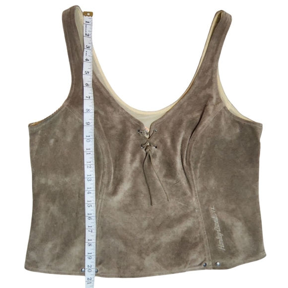 Harley-Davidson leather Vest tank top - Picture 5 of 8